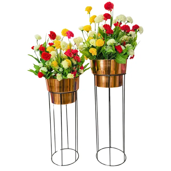 Luxury_Copper_painted_Metal_Planter_Stand_Set_of_2_(21_Inch_&_25_Inch)__Tall_Floor_Planters_for_Home_Balcony_Decor