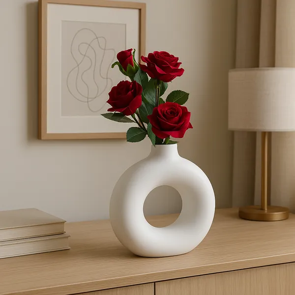 Pack_Of_4_White_Plastic_Circle_Flower_Vase_|_For_Home,_Garden_&_Events_|_8_Inches