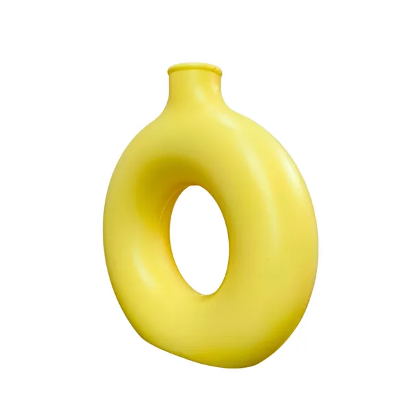 Pack_Of_4_Yellow_Plastic_Circle_Flower_Vase_|_For_Home,_Garden_&_Events_|_8_Inches
