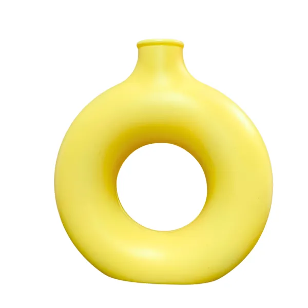 Pack_Of_4_Yellow_Plastic_Circle_Flower_Vase_|_For_Home,_Garden_&_Events_|_8_Inches