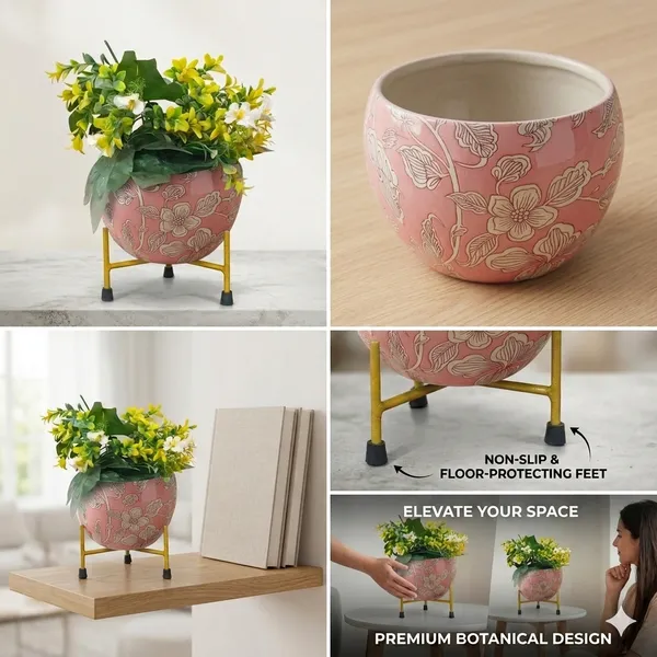 Multicolour_Light_Weight_Floortable_Metalic_Flower_Vase_|_For_Home,_Garden_&_Events_|_6_Inches