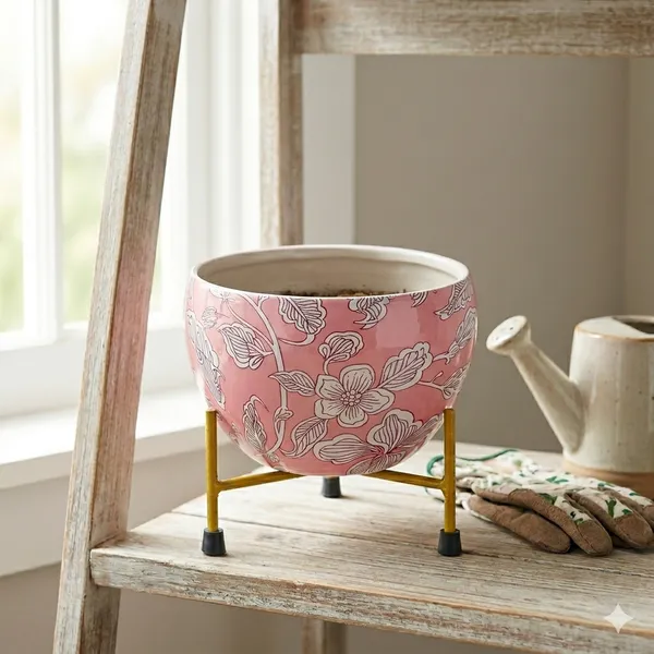 Multicolour_Light_Weight_Floortable_Metalic_Flower_Vase_|_For_Home,_Garden_&_Events_|_6_Inches