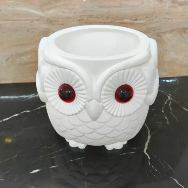 Stylish_White_Owl_Flower_Pot_with_Red_Eyes__Perfect_for_Cacti_&_Home_Accents