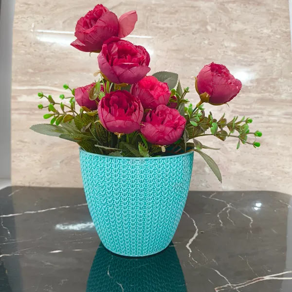 Pack_of_6_Textured_Turkey_Plastic_Lightweight_Planter_|_for_Home_&_Office_|_5_Inch