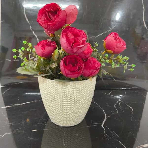 Pack_of_6_Textured_Turkey_Plastic_Lightweight_Planter_|_for_Home_&_Office_|_5_Inch