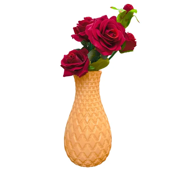 Pack_Of_5_Peach_Plastic_Table_Flower_Vase_|_For_Home,_Garden_&_Events_|_8_Inches