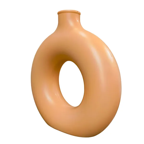Pack_Of_4_Peach_Plastic_Table_Flower_Vase_|_8_Inches