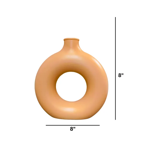Pack_Of_4_Peach_Plastic_Table_Flower_Vase_|_8_Inches