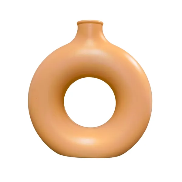 Pack_Of_4_Peach_Plastic_Table_Flower_Vase_|_8_Inches