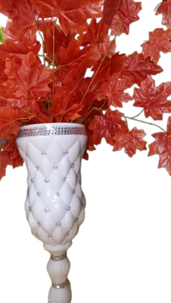 White_Plastic_Floor_Flower_Vase_|_For_Home,_Garden_&_Events