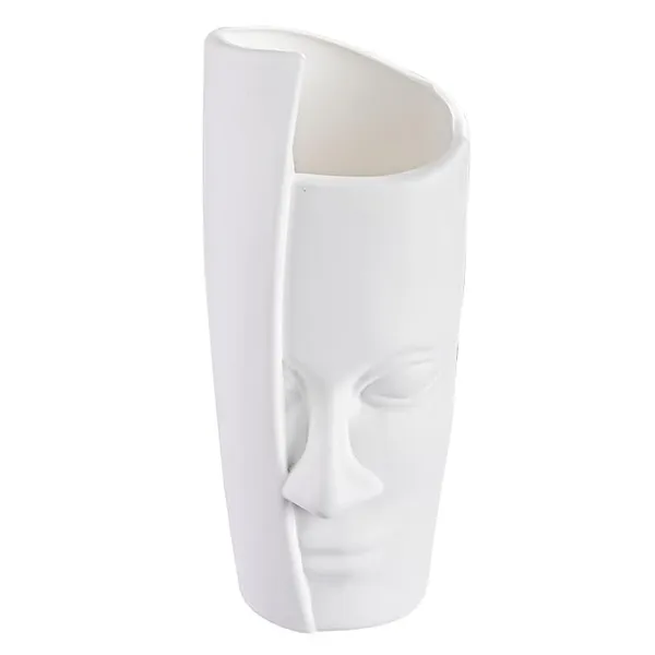 White_Plastic_Orbit_Face_Flower_Vase_|_For_Home,_Garden_&_Events_|_13_Inches
