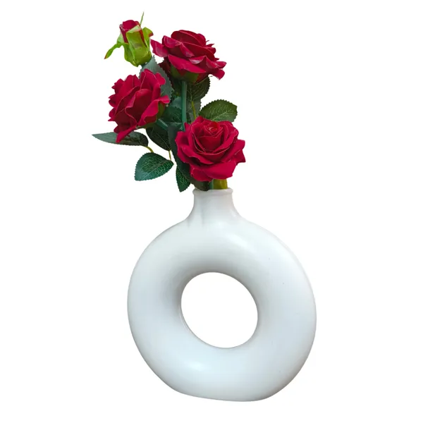 Pack_Of_4_White_Plastic_Circle_Flower_Vase_|_For_Home,_Garden_&_Events_|_8_Inches