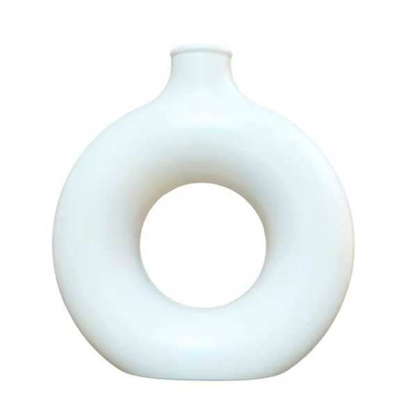 Pack_Of_4_White_Plastic_Circle_Flower_Vase_|_For_Home,_Garden_&_Events_|_8_Inches