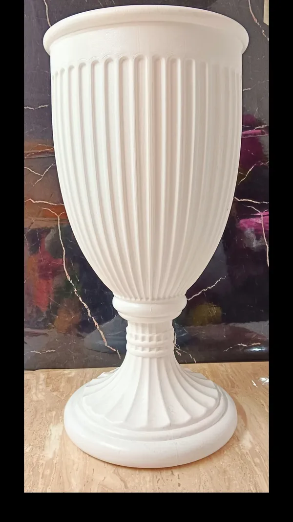 S.Kyto_White_Plastic_Pot_24_Inch_-_Premium_Decorative_vase_for_Home_&_Garden