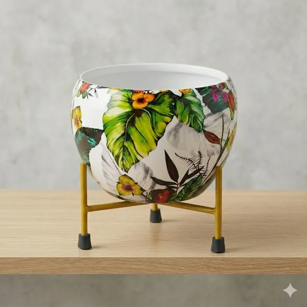 Hand-Painted_Metal_Pot_with_Stand_|_Decorative_Tabletop_Planter_for_Home_&_Office_|_6_Inch