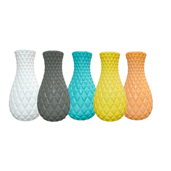 Pack_Of_5_Multicolor_Plastic_Table_Flower_Vase_|_8_Inches