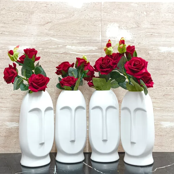 Pack_Of_4_White_Plastic_Tablefloor_Flower_Vase_|_For_Home,_Garden_&_Events_|_10_Inches