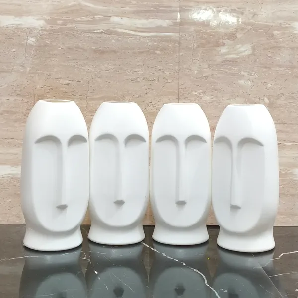 Pack_Of_4_White_Plastic_Tablefloor_Flower_Vase_|_For_Home,_Garden_&_Events_|_10_Inches