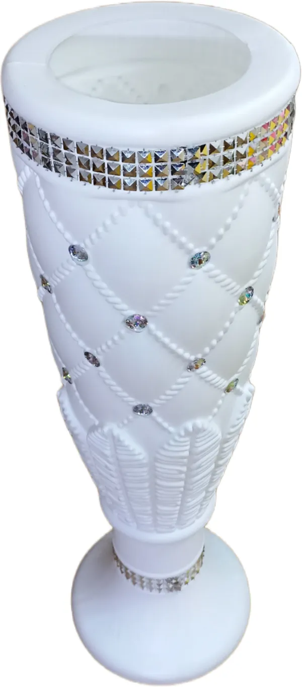 White_Plastic_Floortable_Flower_Vase_|_For_Home,_Garden_&_Events_|_25_Inches