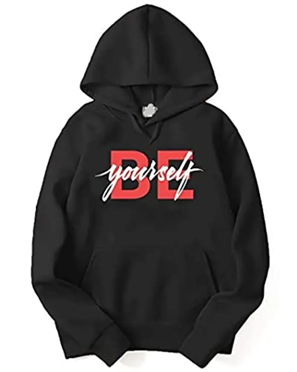 Black_Cotton_Be_Your_Self_Printed_Men_&_Women_Hoodie