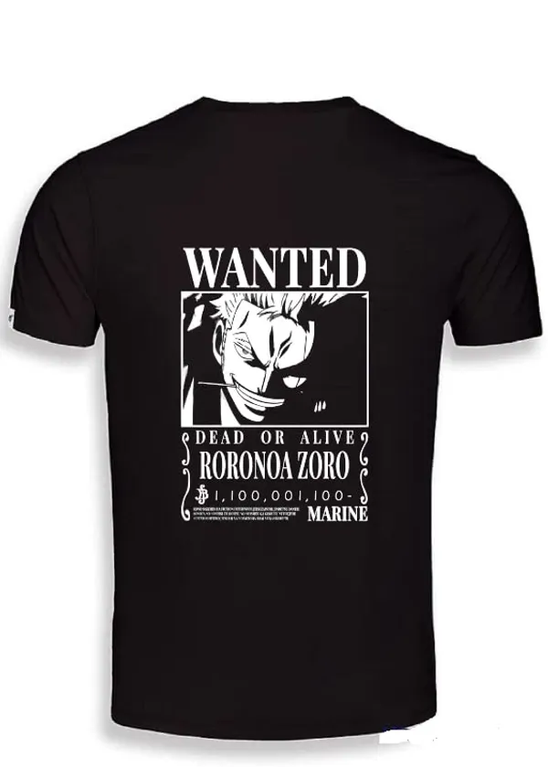 Black_Style_Savvy_Back_Side_Anime_One_Piece_Wanted_Printed_T-Shirt_For_Men_&_Women