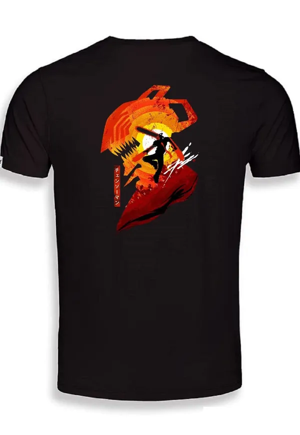 Black_Pure_Cotton_Back_Side_Anime_Chainsaw_Man_Printed_T-Shirt_For_Men_&_Women