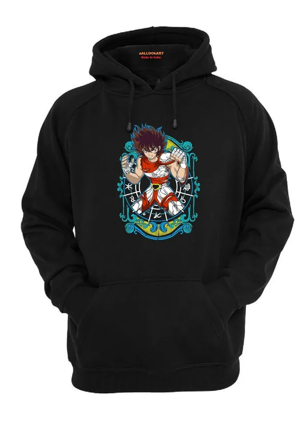 Black_Anime_Pegasus_Seiya_Printed_Men_&_Women_Cotton_Hooded_Hoodie