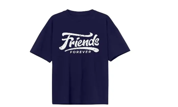 Navy_Blue_Pure_Cotton_Slogan_Friend_Printed_T-Shirt_For_Unisex
