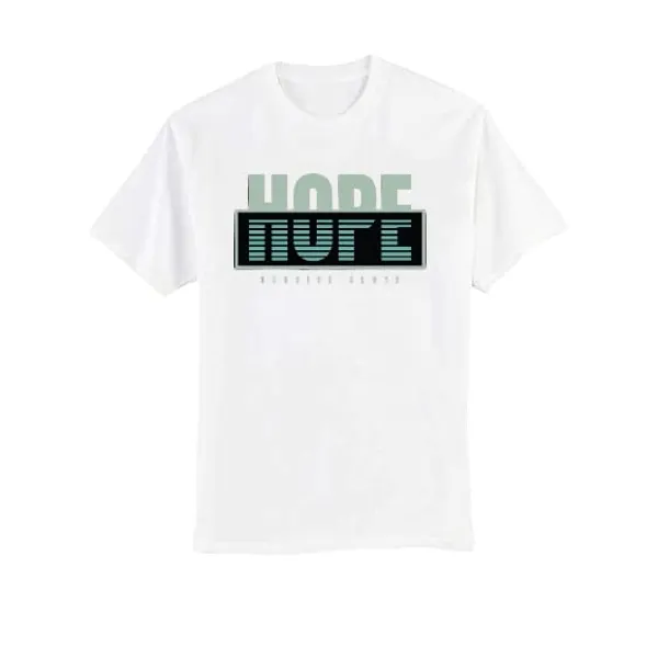 White_Pure_Cotton_Slogan_Hope_Printed_T-Shirt_For_Men_&_Women