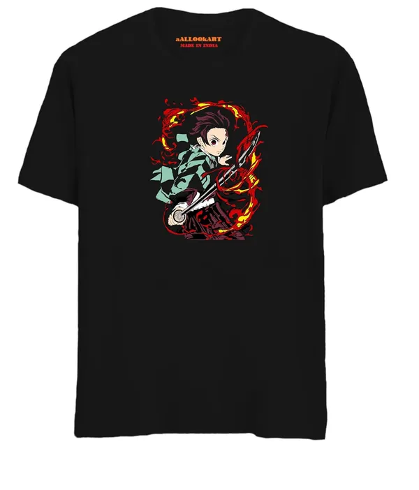 Black_Pure_Cotton_Regular_Fit_Anime_Demn_Printed_T-Shirt_For_Men_&_Women