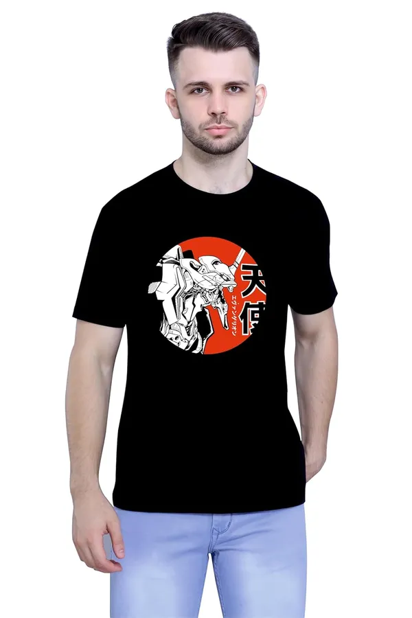 Black_Pure_Cotton_Anime_Neon_Genesis_Evangelion_Printed_T-Shirt_For_Men_&_Women