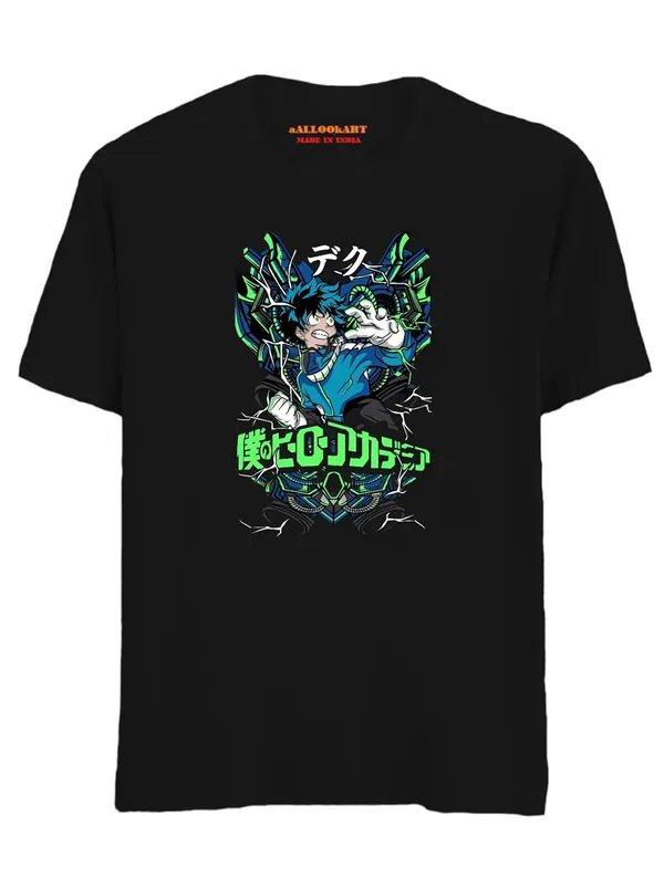 Black_Pure_Cotton_Anime_Hero_Academia_Printed_T-Shirt_For_Men_&_Women