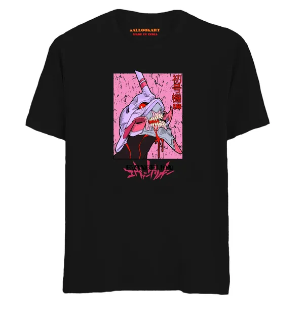 Black_Pure_Cotton_Anime_Neon_Genes_Evnglion_Printed_T-Shirt_For_Men_&_Women