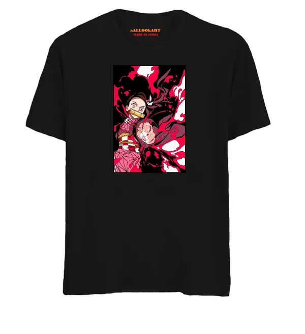Black_Pure_Cotton_Anime_Sriya_Printed_T-Shirt_For_Men_&_Women