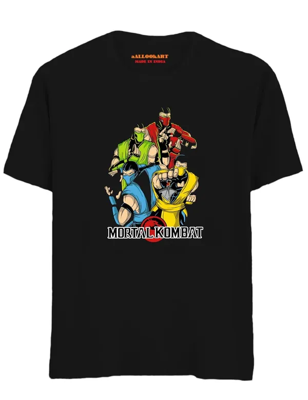Black_Pure_Cotton_Anime_Mortal_Kombat_Printed_T-Shirt_For_Men_&_Women