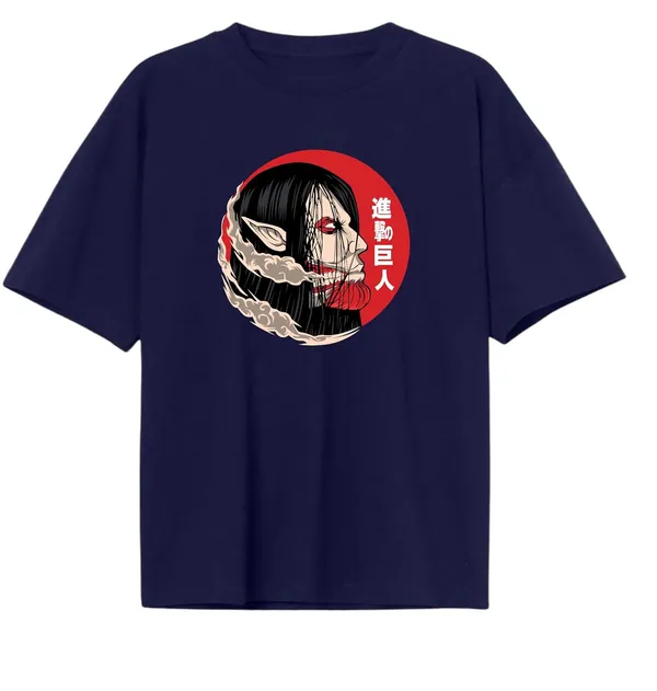 Navy_Blue_Pure_Cotton_Anime_Titan_Printed_T-Shirt_For_Men_&_Women