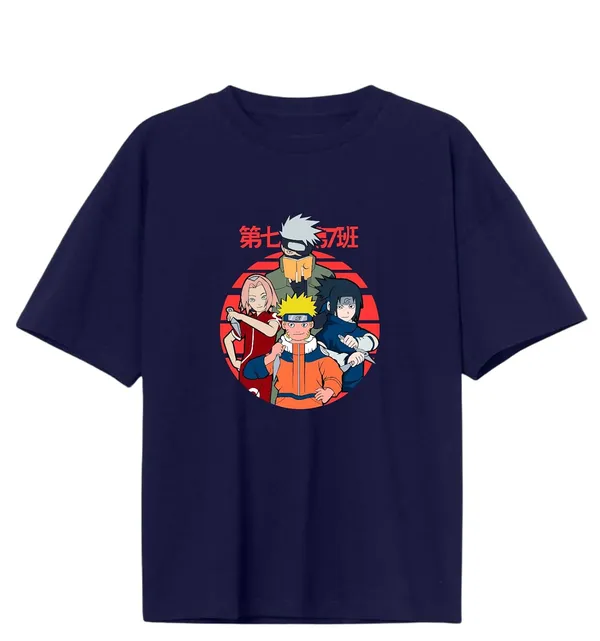 Navy_Blue_Pure_Cotton_Anime_Narto_Team_7_Printed_T-Shirt_For_Men_&_Women