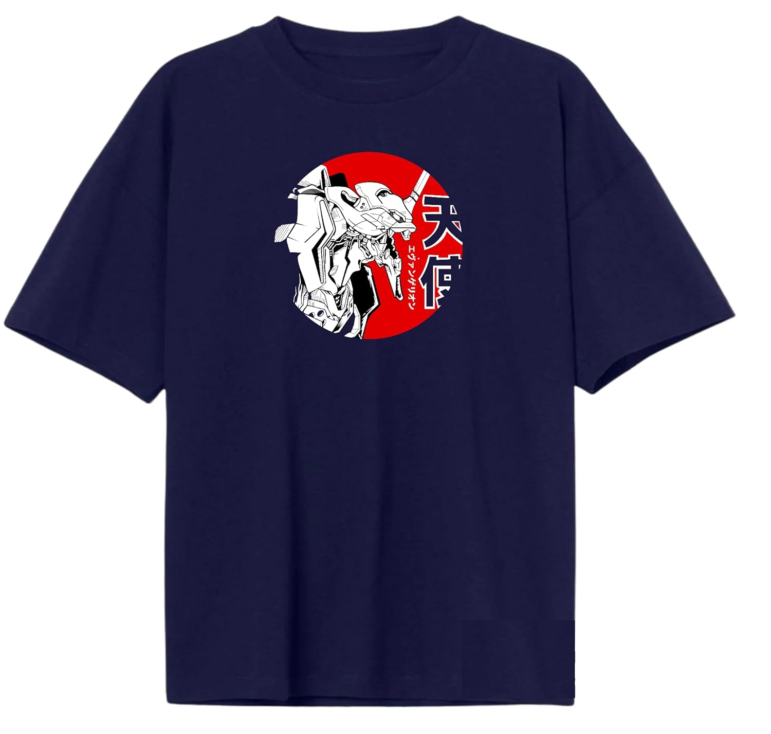 Navy_Blue_Anime_Neon_Genesis_Evangelion_Printed_T-Shirt_For_Men_&_Women