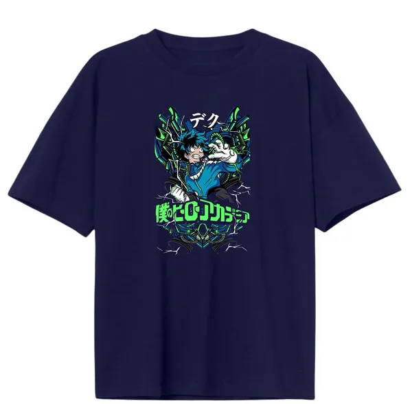 Navy_Blue_Pure_Cotton_Anime_Hero_Academia_Printed_T-Shirt_For_Men_&_Women
