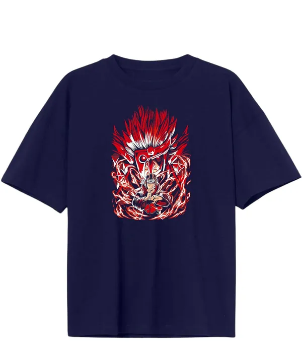 Navy_Blue_Pure_Cotton_Anime_Itachi_Susanoo_Printed_T-Shirt_For_Men_&_Women