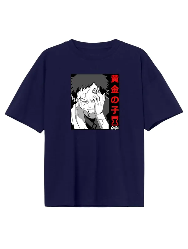 Navy_Blue_Pure_Cotton_Regular_Fit_Anime_Gaara_Narut_Printed_T-Shirt_For_Men_&_Women