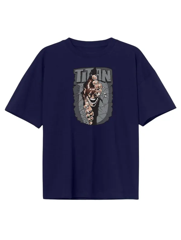 Navy_Blue_Pure_Cotton_Regular_Fit_Anime_Tefury_The_Angry_Titan_Printed_T-Shirt_For_Men_&_Women