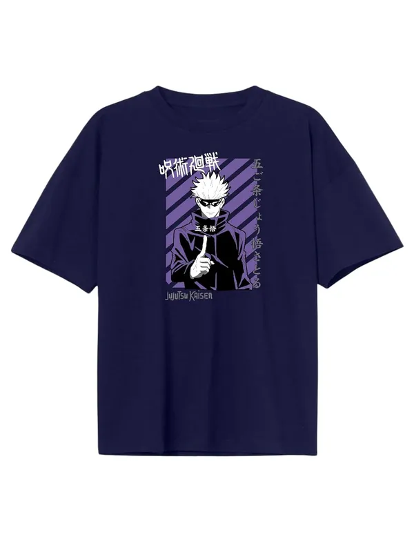 Navy_Blue_Pure_Cotton_Anime_Jujutsu_Gjo_Printed_T-Shirt_For_Men_&_Women