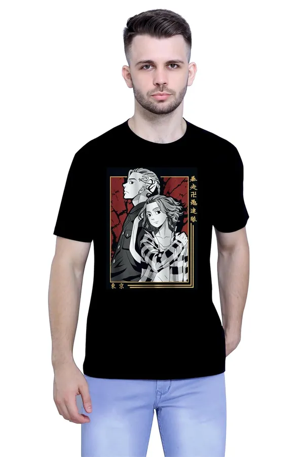 Black_Pure_Cotton_Anime_Printed_T-Shirt_For_Men_&_Women