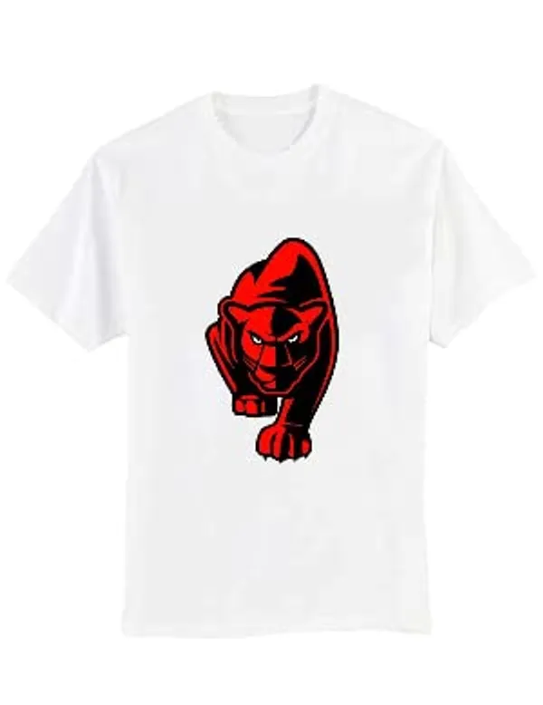 White_Pure_Cotton_Anime_Panthar_Printed_T-Shirt_For_Men_&_Women