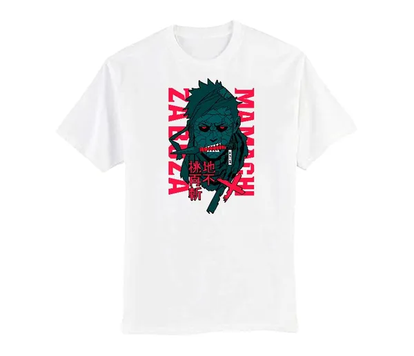White_Pure_Cotton_Regular_Fit_Anime_Zabuza_Printed_T-Shirt_For_Men_&_Women