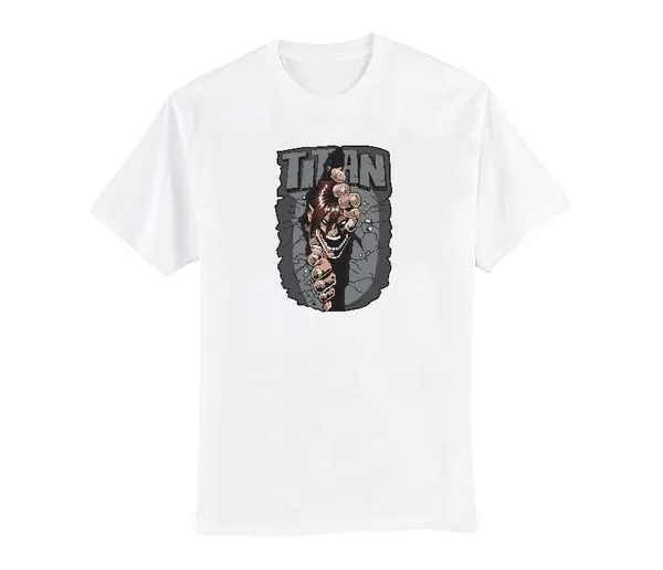 White_Pure_Cotton_Regular_Fit_Anime_Tefury_The_Angry_Titan_Printed_T-Shirt_For_Men_&_Women