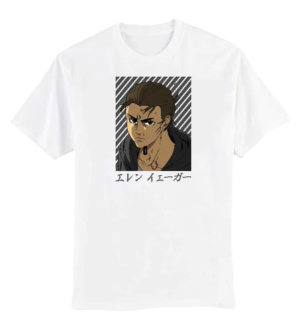 White_Pure_Cotton_Regular_Fit_Anime_Miksa_Eren_Printed_T-Shirt_For_Men_&_Women