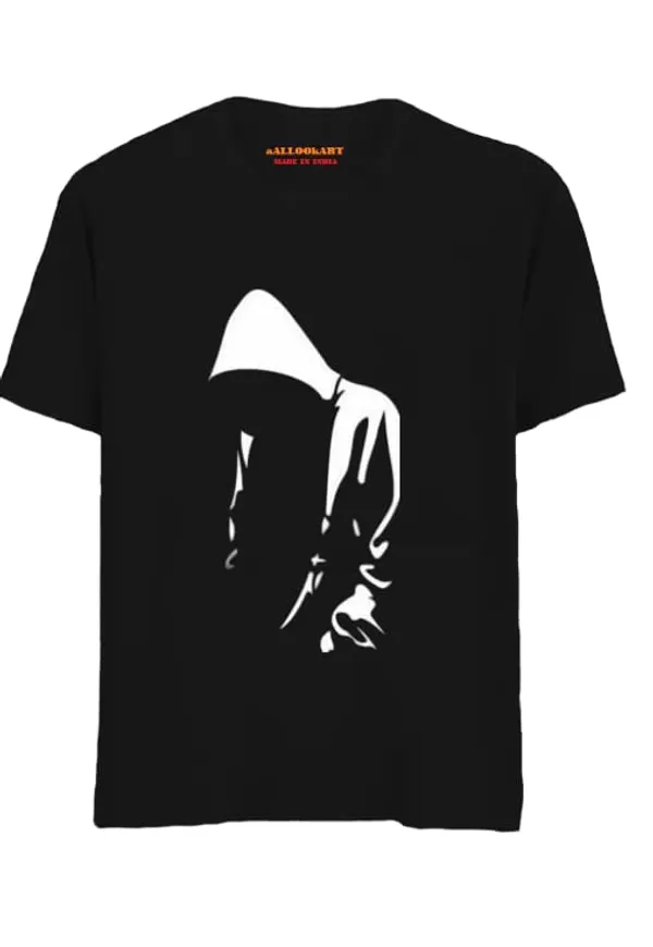 Black_Pure_Cotton_Anime_Friends_Printed_T-Shirt_For_Men_&_Women
