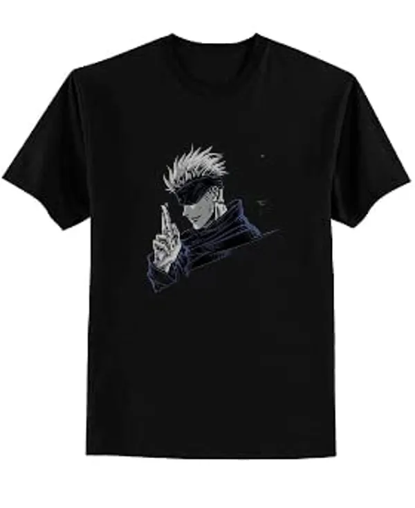 Black_Pure_Cotton_Anime_Regular_Fit_Jujutsu_Kaisen_Satoru_Gojo_Unisex_Tshirts